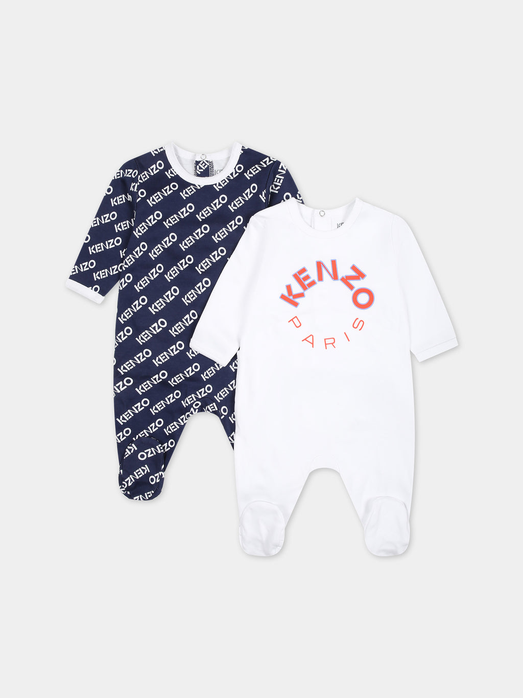 Multicolor babygrows set for baby boy with logo